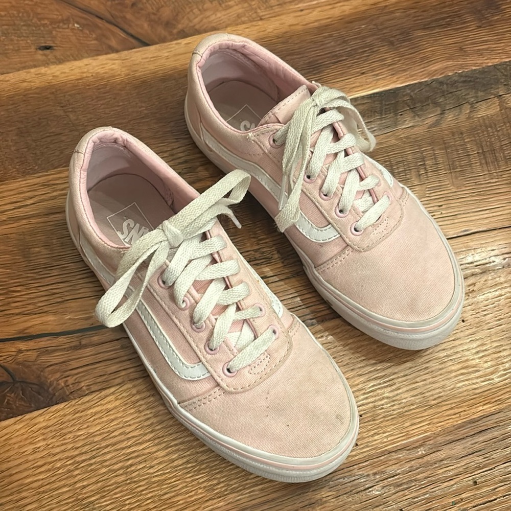 Vans® Ward Girls' Shoes Pink Canvas Size 3 - Picture 1 of 12